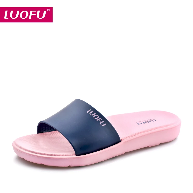 2021 luofu EVA house shower slipper for ladies and girls candy color summer comfort slip on slide sandals