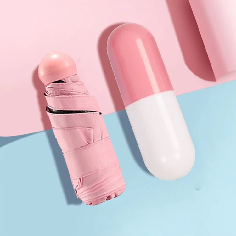 19 дюймов * 6K высокое качество ручное открытие пять складных мини-капсульных зонтиков с пользовательской печатью