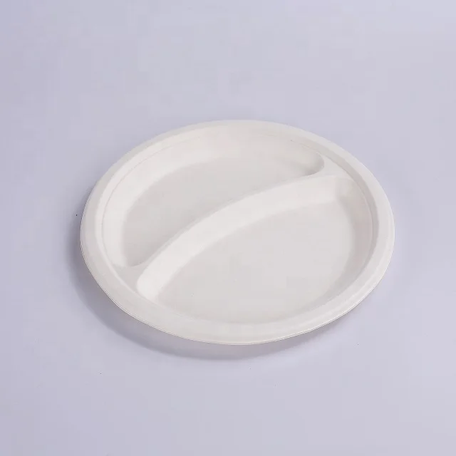 Biodegradable tableware sugarcane bagasse 10inch round plate
