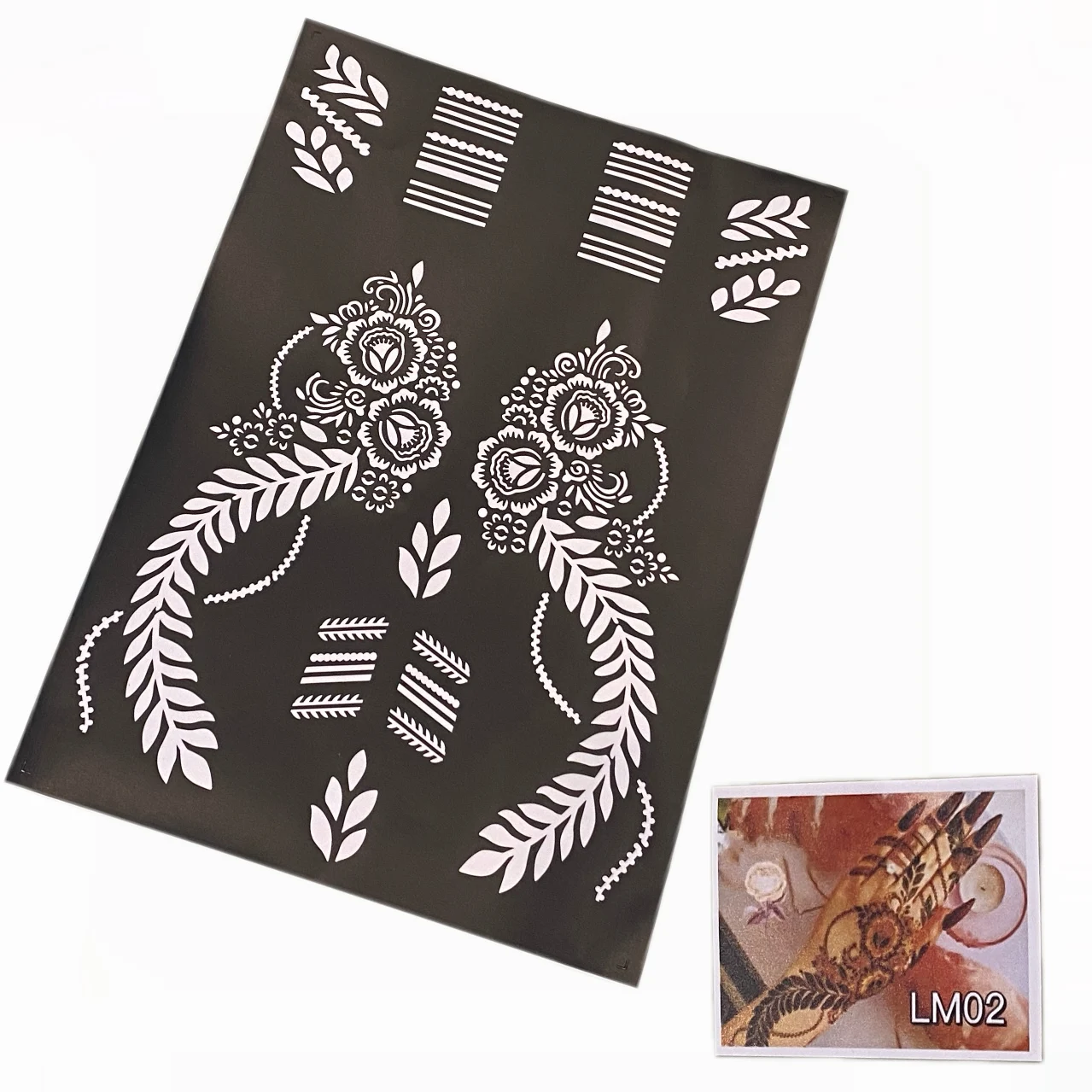 DIY Henna Tattoos Stencils Glitter Tattoo Kit Templates Face Paint Stencils Body Art Henna Stencil Stickers PVC Opp Bag Reusable