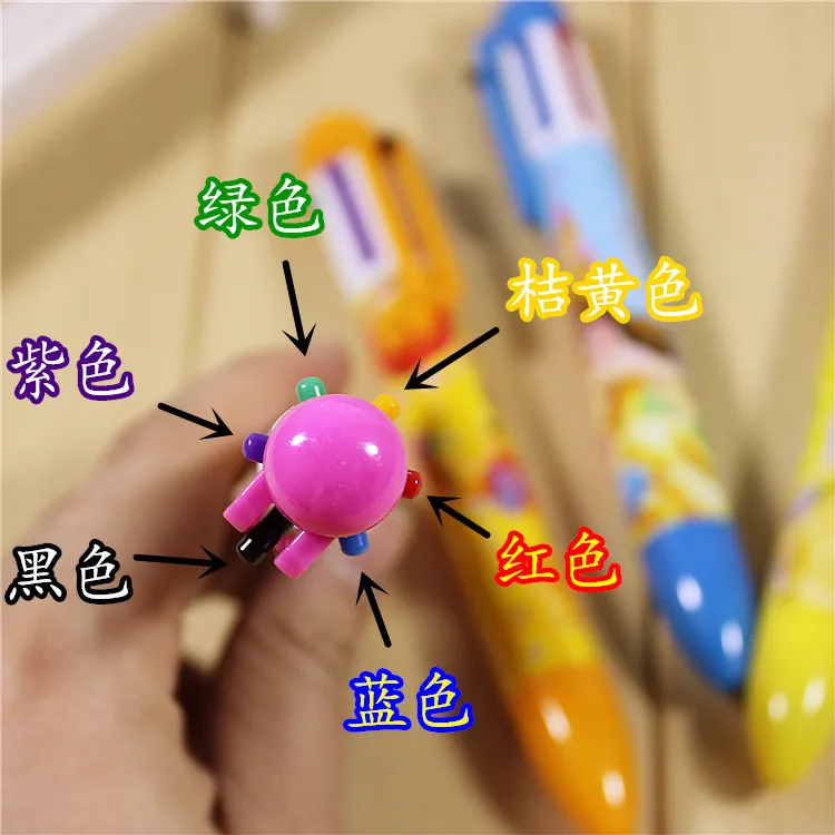 6 in 1 multi color ball pen
