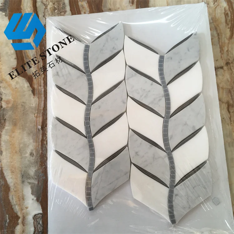 Water Jet Mosaics Customized Natural Stone waterjet medallion marble inlays use for flooring decoration