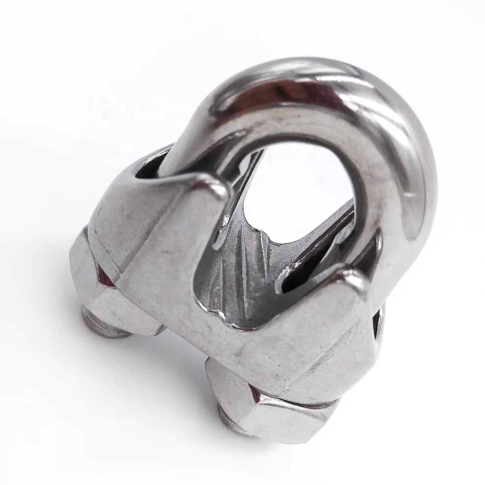3mm Cable Clip U.S. Type Wire Rope Clamp High Polished Cable Clamps Stainless Steel AISI304/316 Wire Rope Clips