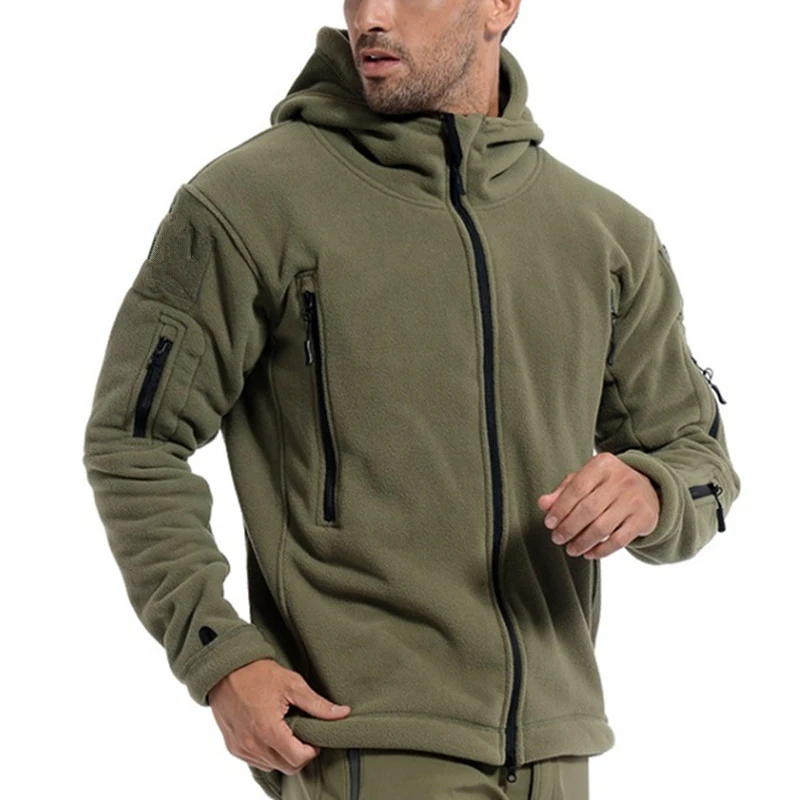 Winter Men US Thermal Fleece Tactical Jacket Outdoors Sports Hooded Coat Softshell Hiking Outdoor Jackets