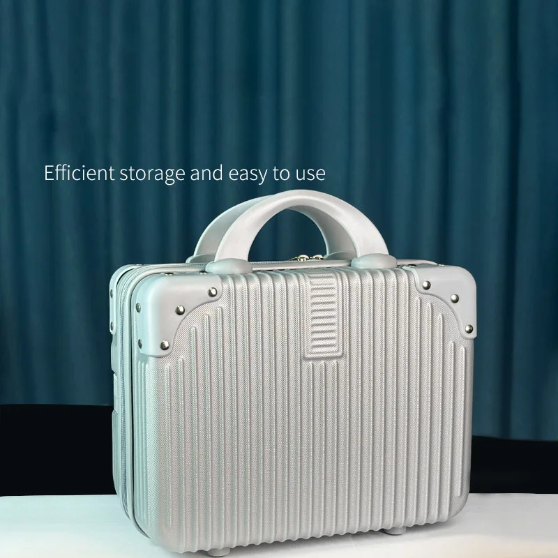 Wholesale Hand Luggage Suitcase Suitcase 14 Inch Travel Train Case Portable Bag Cosmetic Brush Organizer Storage Bag Makeup Box