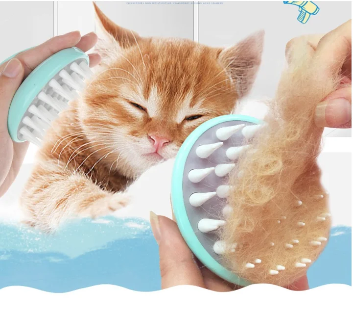 Soft Silicone Cat and Dog Bath Brush Scrubber Remove Loose Fur for Pets