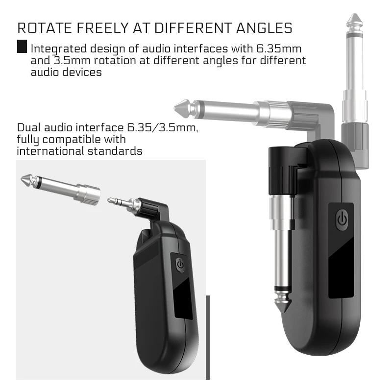 Gooermi M02A Wireless Saxophone Microphone System Clip-On musical Instrument Microphone Built-in Rechargeable Battery
