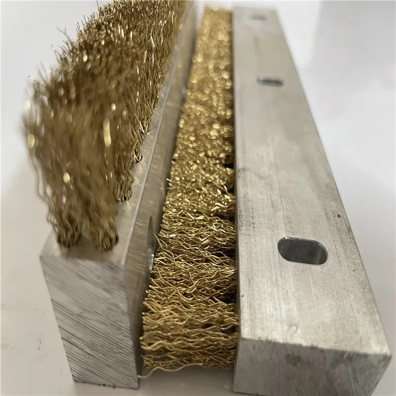 Metal aluminum alloy base brass wire material industrial belt brush factory price