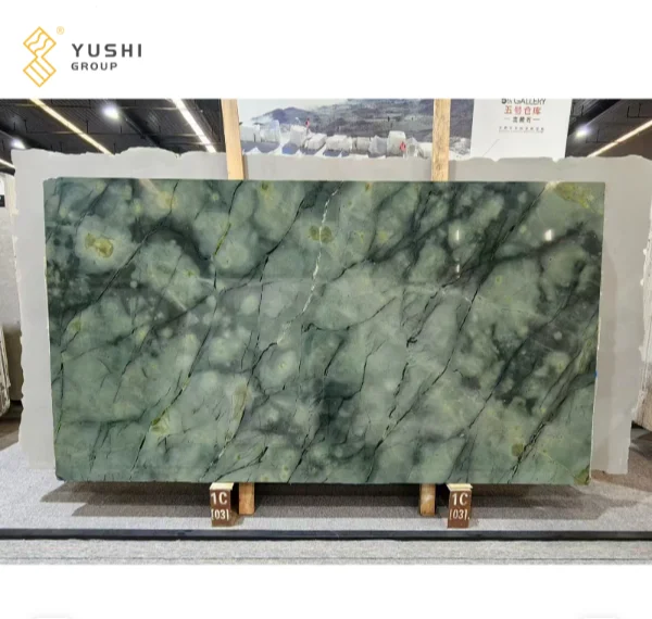 Оптовая продажа роскошных зеленых мраморных плит Yushi Group под заказ современные каменные Водяные лилии в форме змеи