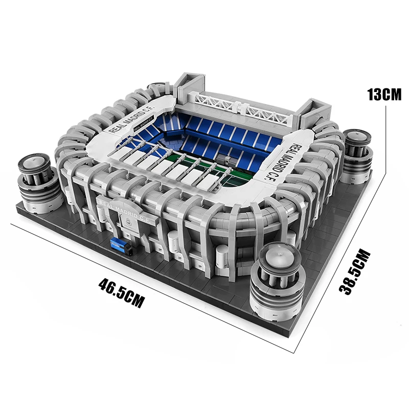 22026 MOC Famous Architecture Model Football Bernabue Soccer Field Soccer Camp Building Blocks Diamond Blocks Toys