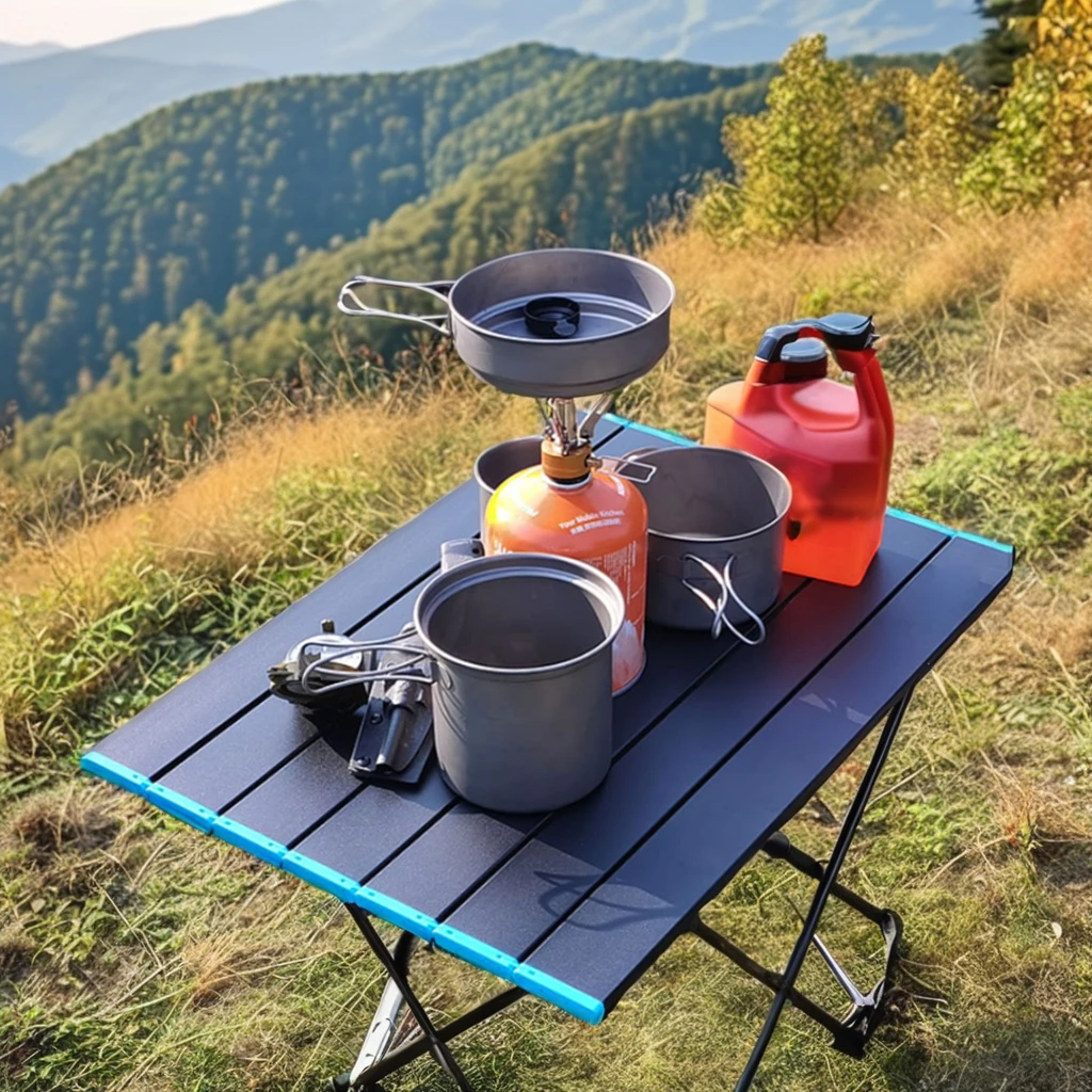 Modern Outdoor Foldable Picnic Table for Camping Beach Kitchen Park Aluminum Frame Versatile Dining Furniture