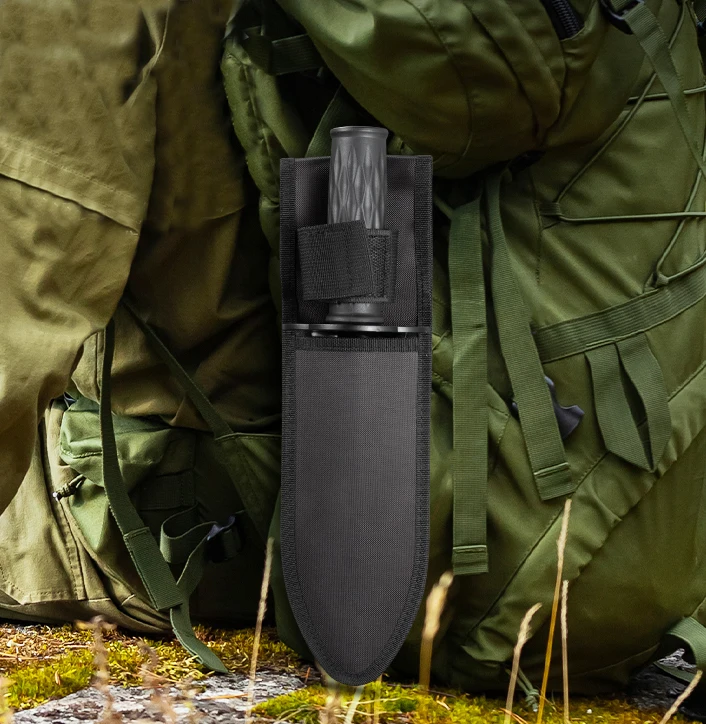 Detector Shovel for Digging, Heavy Duty Double Serrated Digging Tool with Carry Sheath, Gardening, Camping Digger Trowel