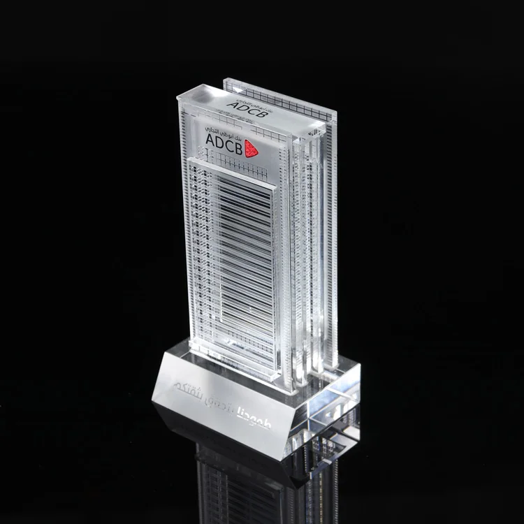 crystal inner tower model building 3D model custom creative souvenirs custom-made crystal building model