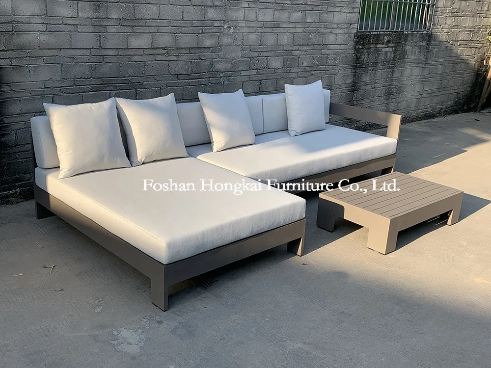 Luxury Metal Aluminum Frame Patio Outdoor Garden Furniture Sofa Set