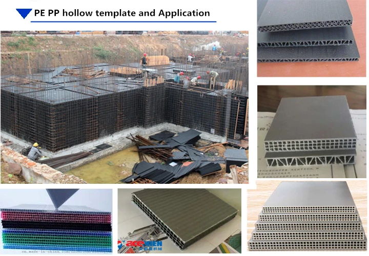 PP WPC Plastic PVC hollow sheet Building Board construction formwork extrusion Machine Production Line