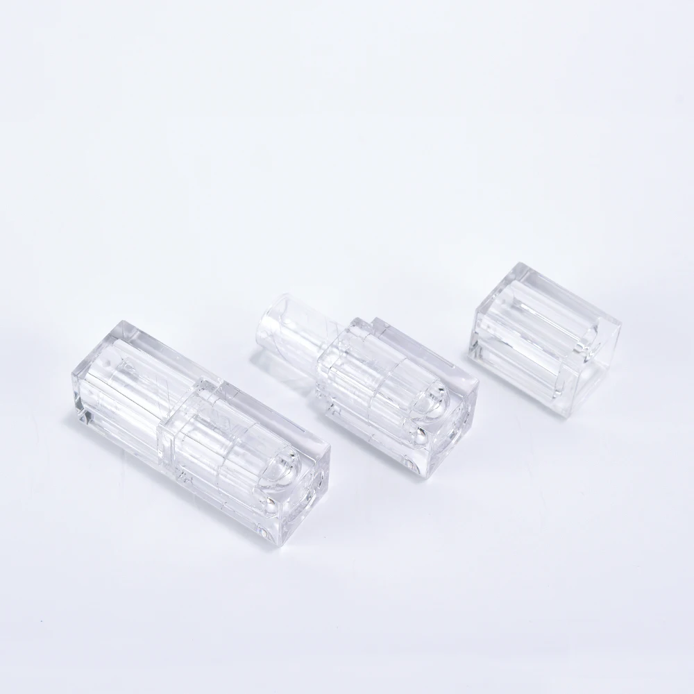 Transparent mini tube 3g clear lip stick tube wholesale empty  container square  lipstick tube