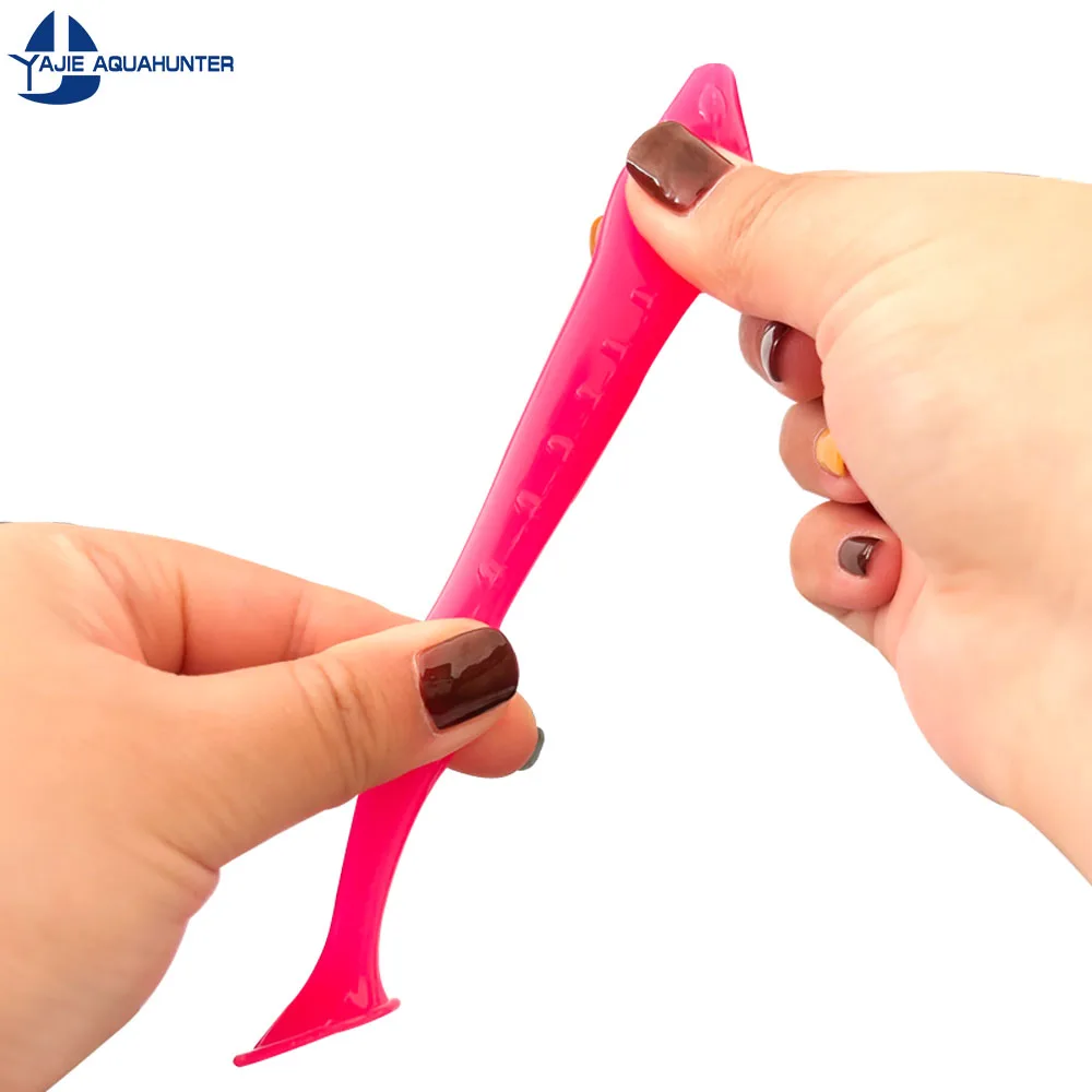 OEM 8cm 10cm TPR Fishing Soft Lure T Tail Soft Fishing Lures Bait Set Glow Soft Bait Lure