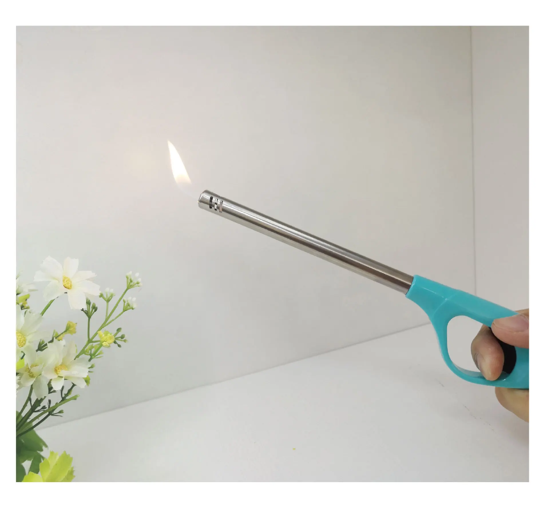  Long Candle Butane Stove BBQ Gas Lighter Wholesale plastic Electric Flame Refillable For Kitchen