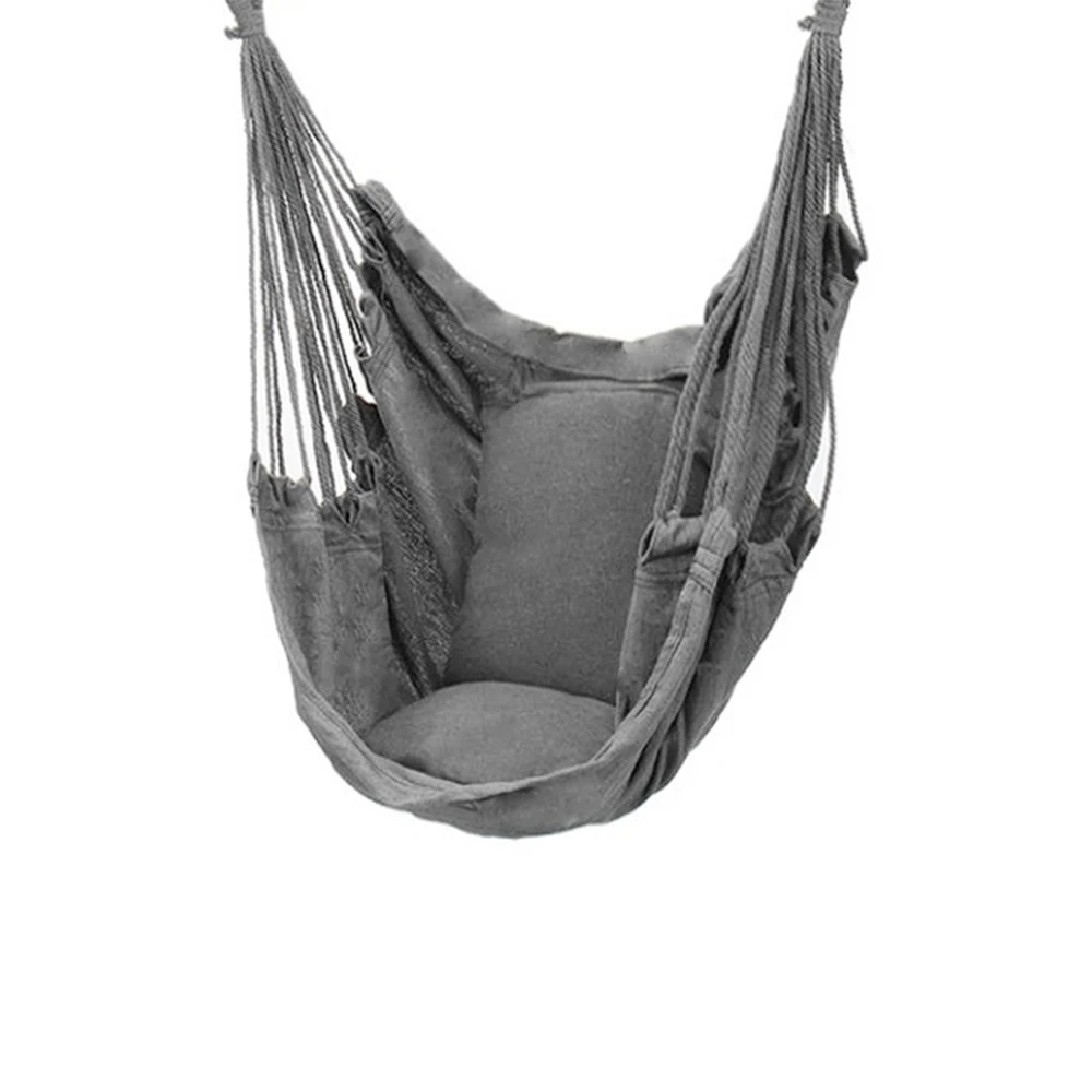 FunFishing Newest Hot Outdoor Indoor Hanging Hammock Chair Rope Large Swing Seat Chair Hammock