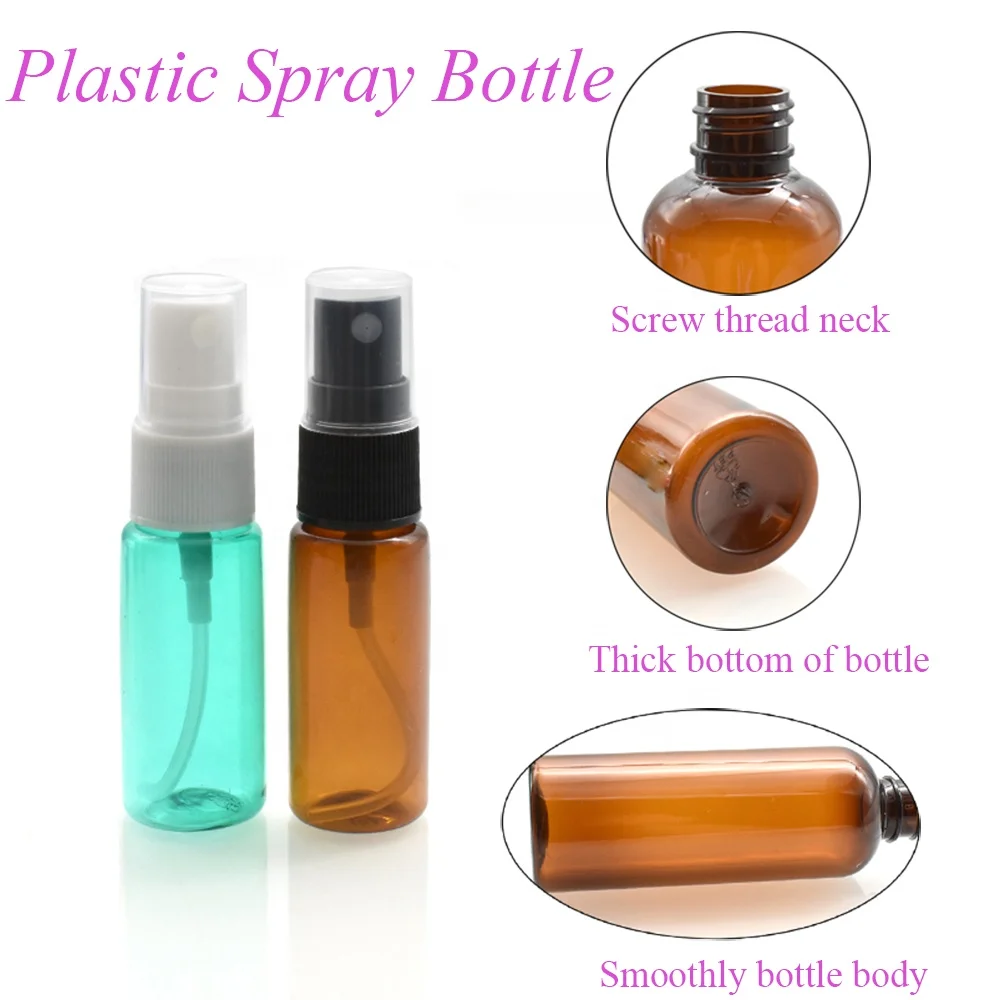 Cosmetic plastic spray bottle 10ml 20ml 30ml 50ml 60ml 80ml 100ml 120ml 150ml 180ml 200ml glass perfume bottle with spray cap