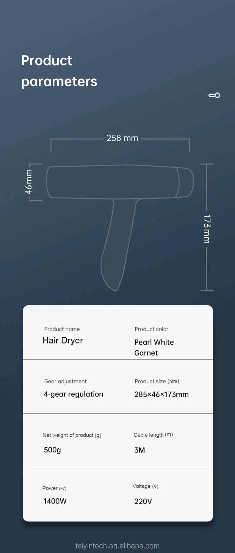 FEIYIN High Speed AC Motor OEM/ODM     Wholesale Hair Dryers