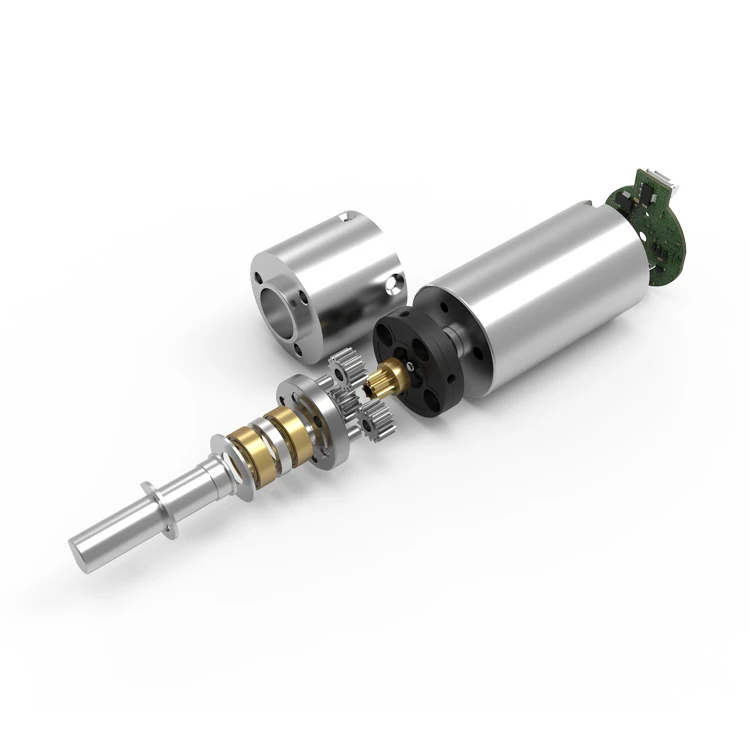 ZHAOWEI MD022022-1296 22mm 3v 6v 12v 24v 15kg.cm 6rpm low rpm Planetary Gearbox Brushless gear Motor for PTZ deceleration module