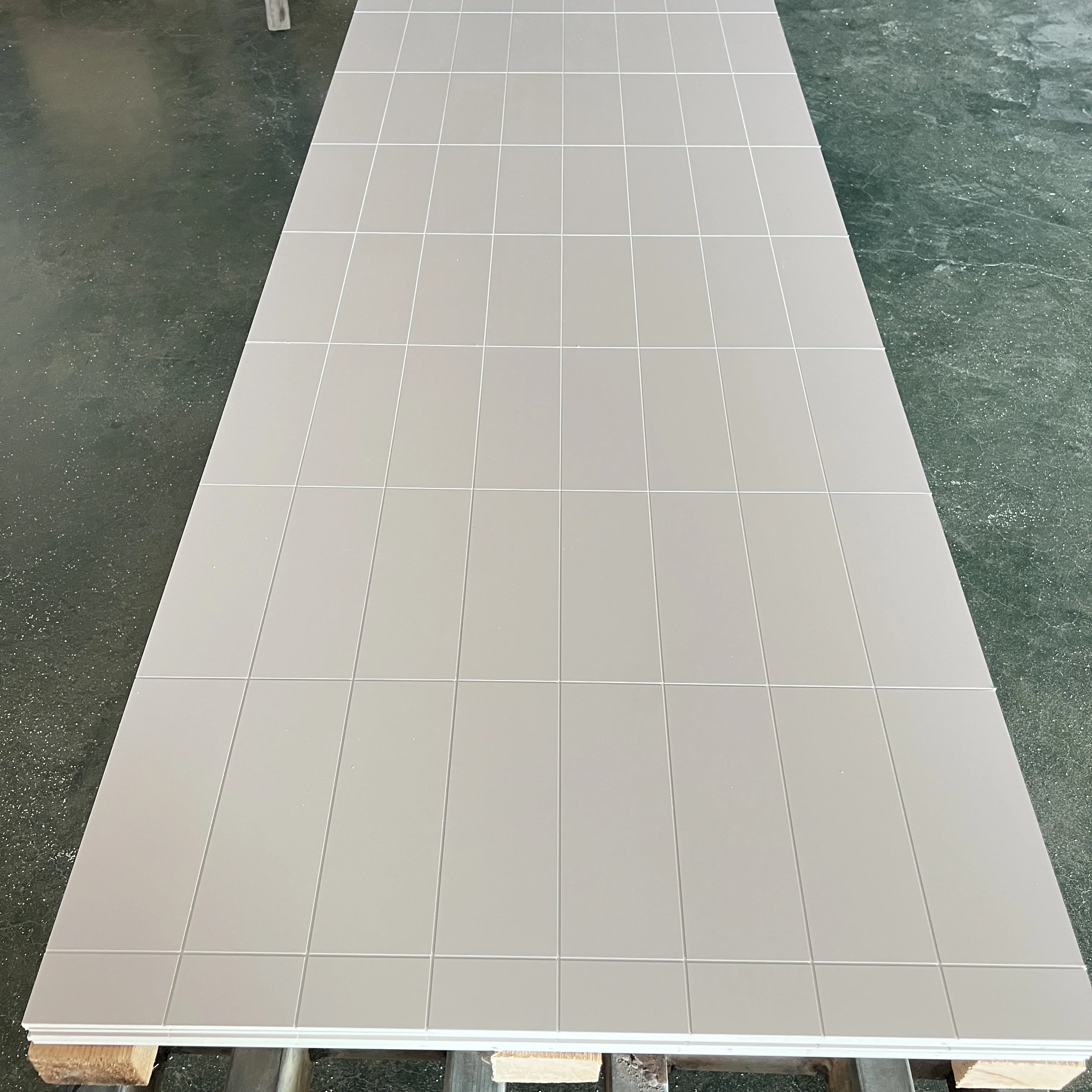 wholesale indoor fluted seamless wave slat pvc cladding texture slat spc wpc wall panel