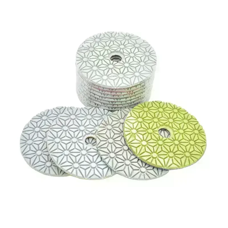 Factory hot sale Flexible Resin Bond Grinding Sanding Disc Abrasives 3 Step Diamond Polishing Pads For Granite Marble