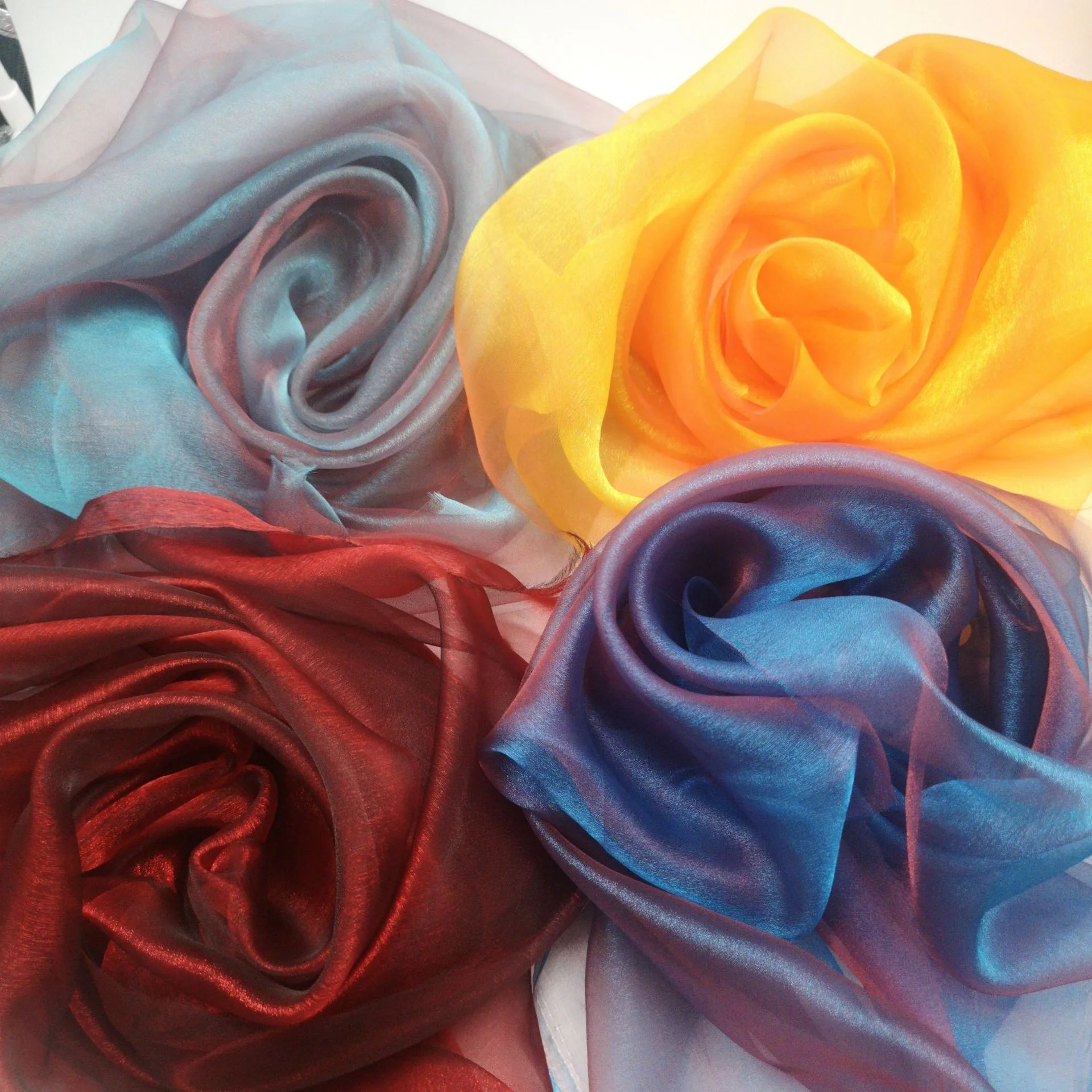 Двухцветная ткань из органзы и полиэстера для свадьбы рюкзаки украшения чехлы на стулья в рождественском