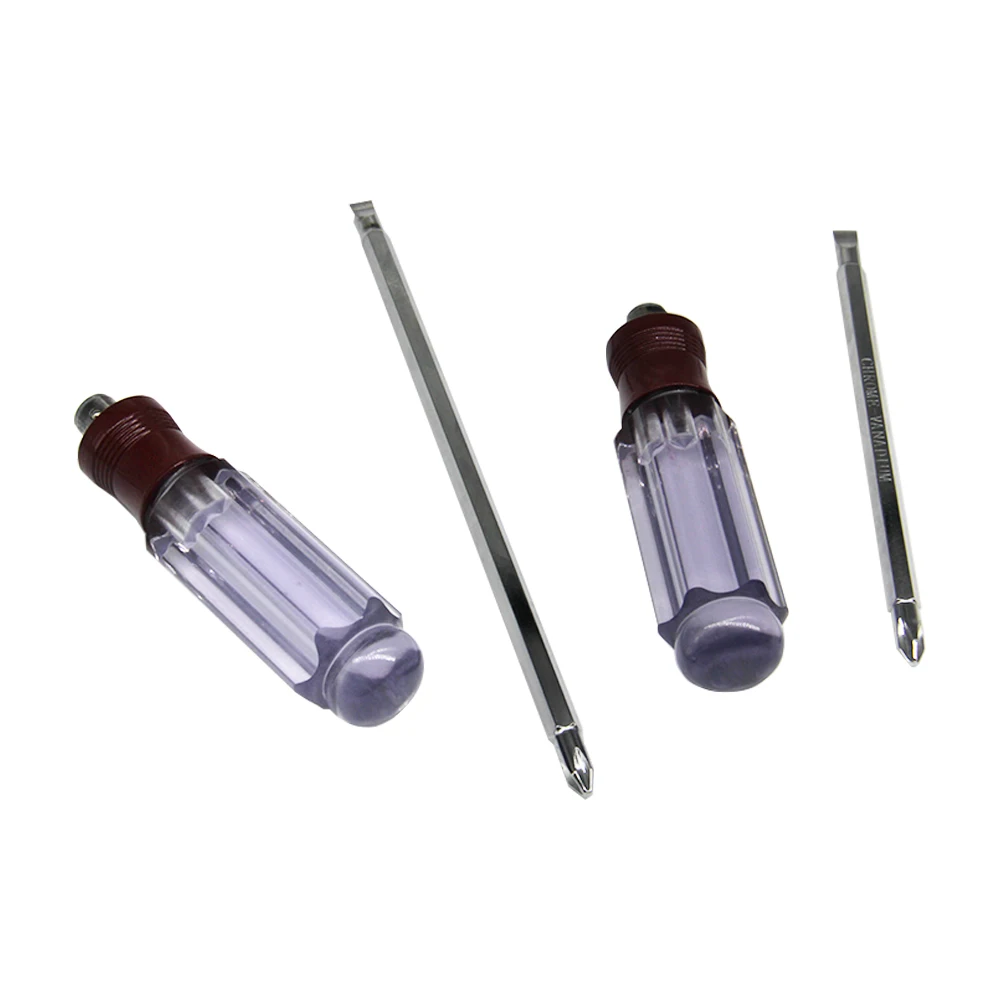 DILGOD High Quality Screwdriver 2 IN 1 Crystal Cr-V Steel Two Way Screwdriver Set Magnetic Screwdriver Hand Tools