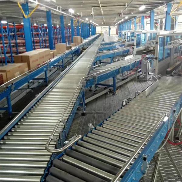 Логистический роликовый конвейер для разгрузки коробки, бесгравитационный роликовый конвейер