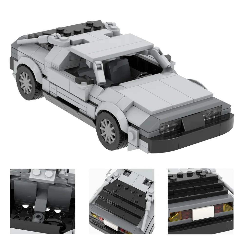 313 шт. MOC4133 вернемся в будущее гоночный автомобиль кирпичи серии фильмов сборка модели DIY Развивающие строительные блоки детские подарочные игрушки