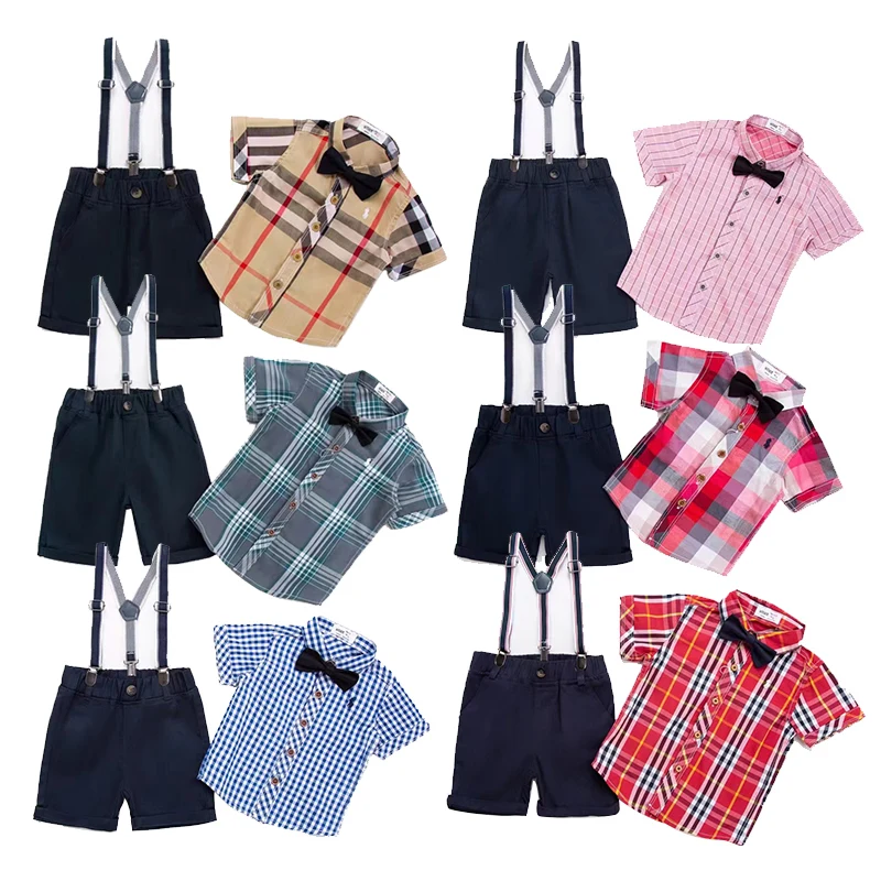 In-Stock Items dress for kids 2-10 Breathable Casual Style kids sets two piece Shorts Summer Collection boys suits