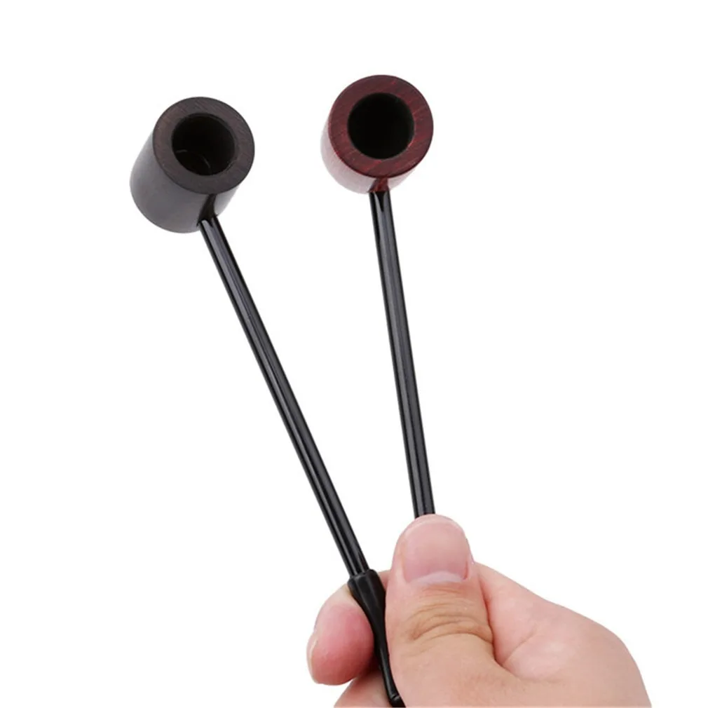 cheap long ebony wooden tobacco pipe