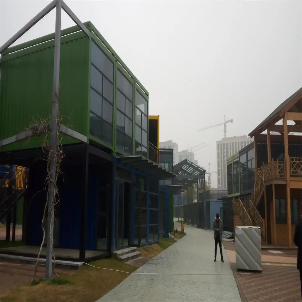 Customizable Fabricated Container House Office Industrial Park Prefab House With Sandwich Panel And Steel Plate