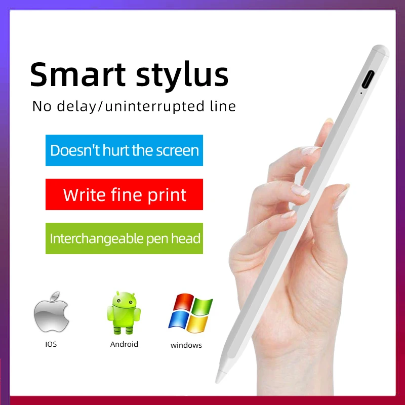 Type-C Changing Port, Universal Capacitive Pen, Capacitive Stylus for Tablet Phone Teaching Sessions
