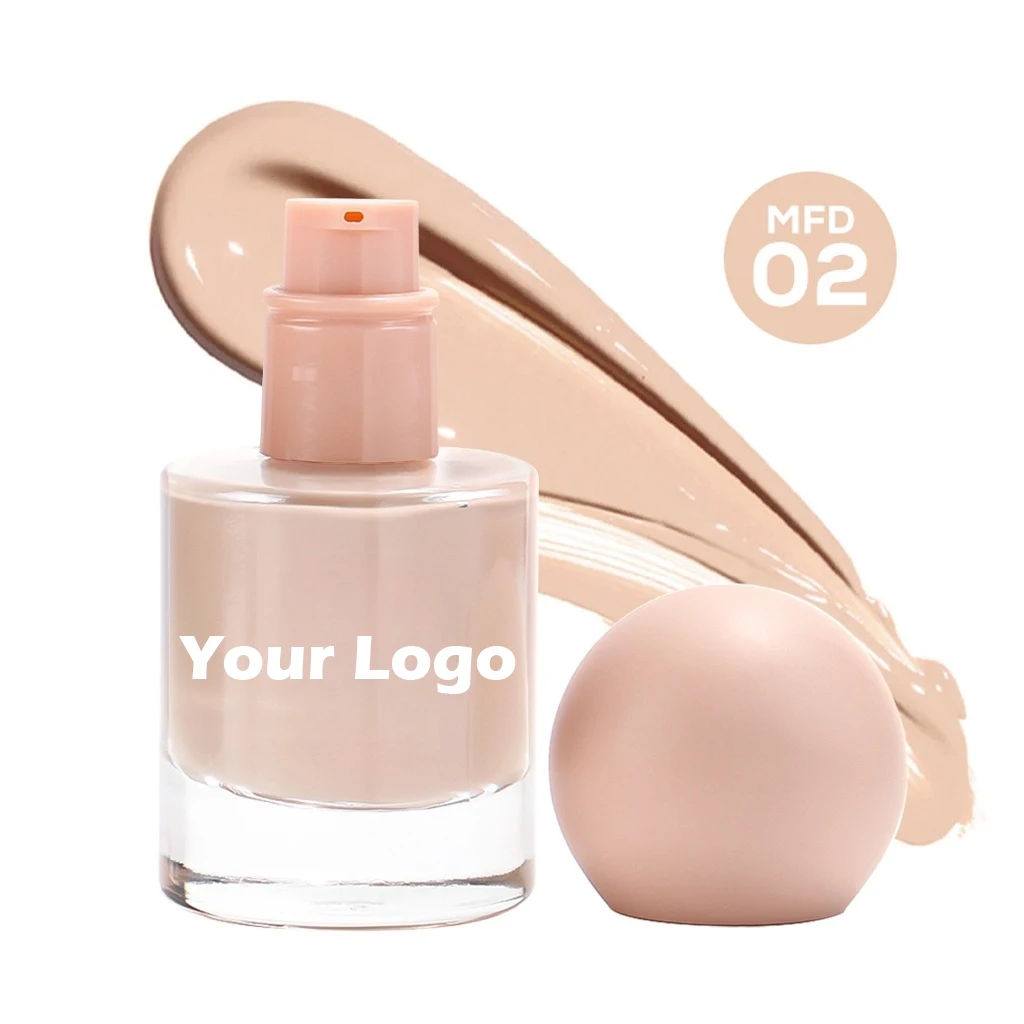 dark Color Full Coverage Private Label Waterproof Natural Makeup Liquid Foundation