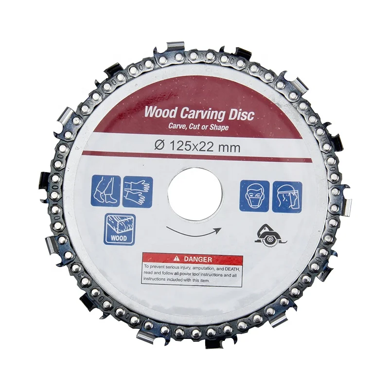Цепной диск для угловой шлифовальной машины, 5 дюймов, 14 зубьев, диск для резьбы по дереву