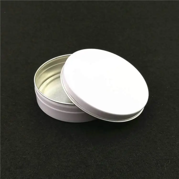 In Stock Free Sample 5-250ml Black  Aluminum Jar with Screw Lid Pomade Storage Aluminum Container Tin