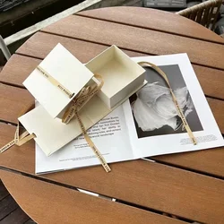 FORTE Eco-friendly Cardboard Paper Gift Box Custom Logo Jewelry Box Magnetic Flap Ribbon Closure Jewelry Gift Box With Pouch Bag