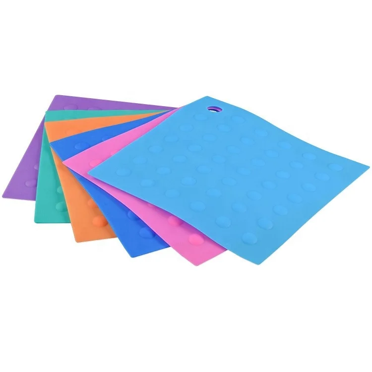 Оптовая продажа, индивидуальный силиконовый термостойкий нескользящий коврик для кастрюль и барбекю, силиконовый держатель для кастрюль, силиконовый коврик