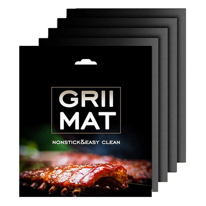 Non Stick Heat Resistant Reusable BBQ Grill Mat to Cook on Oven