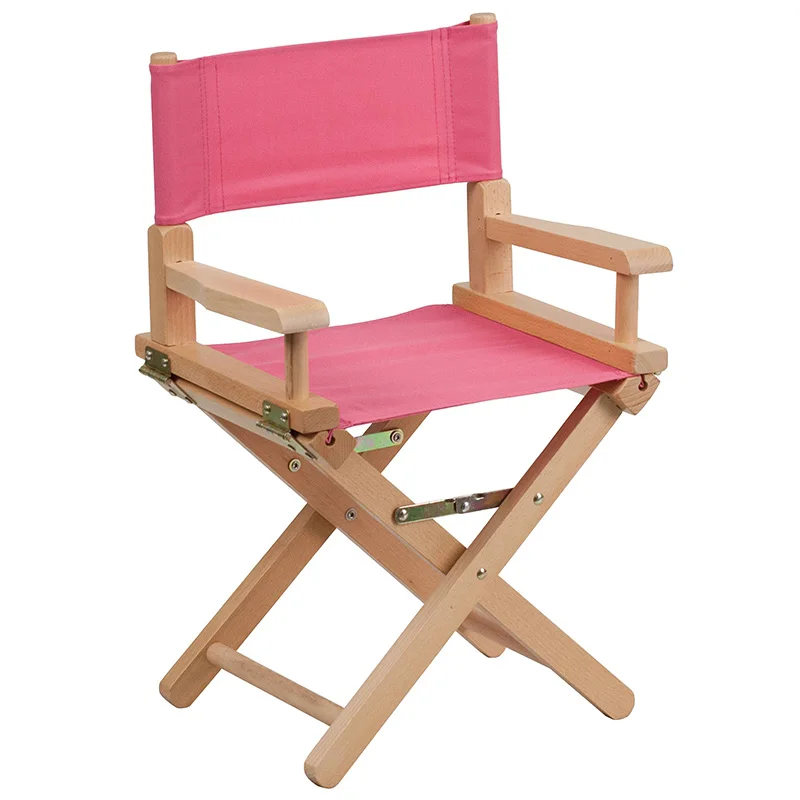 Good quality custom wooden folding low size short small children kids director chair