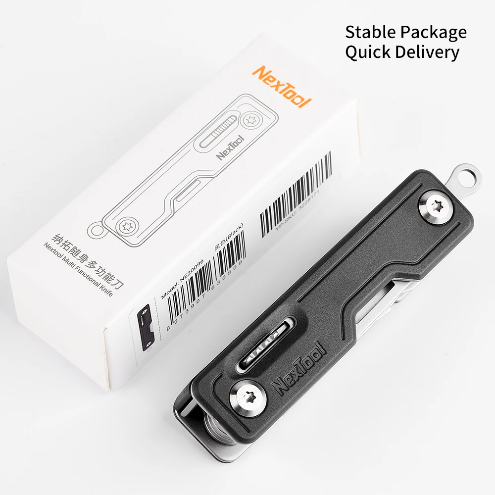 NexTool New design Full Locking system  high quality portable phone holder and scissors EDC multi Functional Mini knife