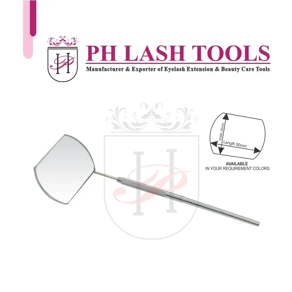 Stainless Steel Eyelash Extension Round & Rectangular Mirrors, Different Angle Adjustment Beauty Eyelash Mirror Private Label