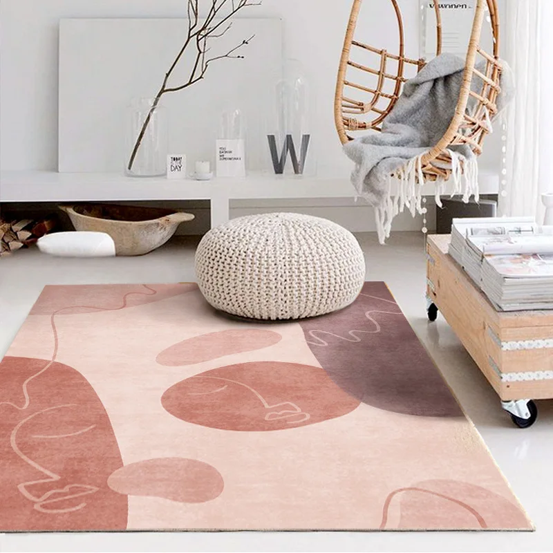 minimalist light luxury living room carpet geometric abstract modern home bedroom carpet area rug
