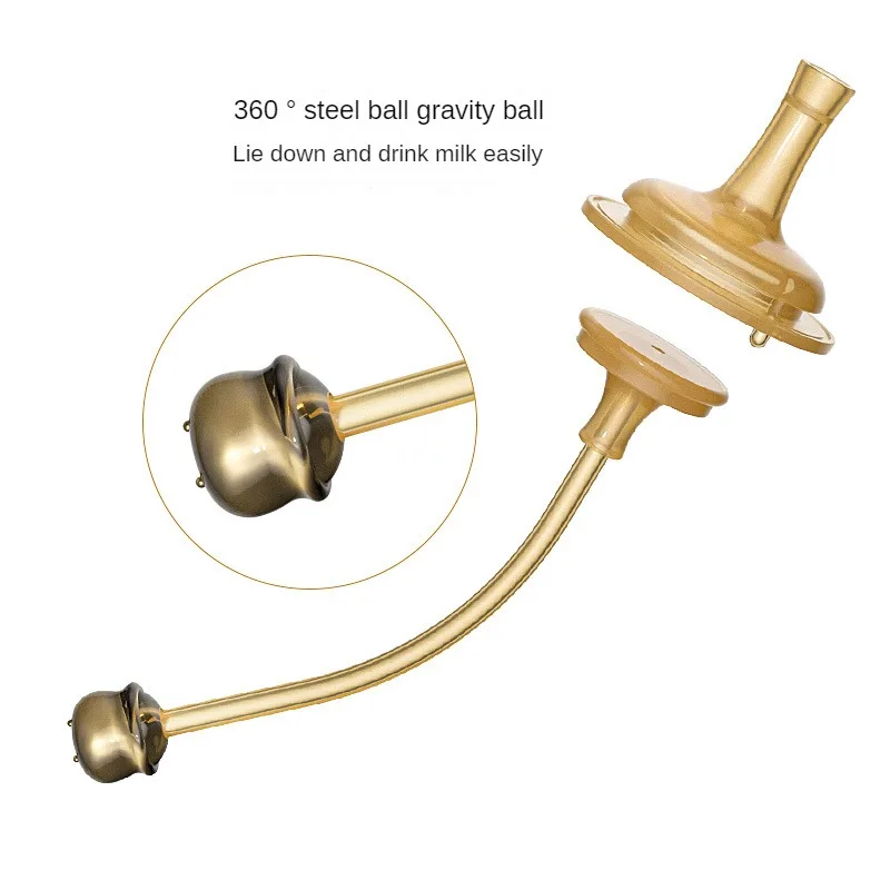 Natural Baby Feeding Milk Bottle BPA Free PP Baby Water Bottle With Straw