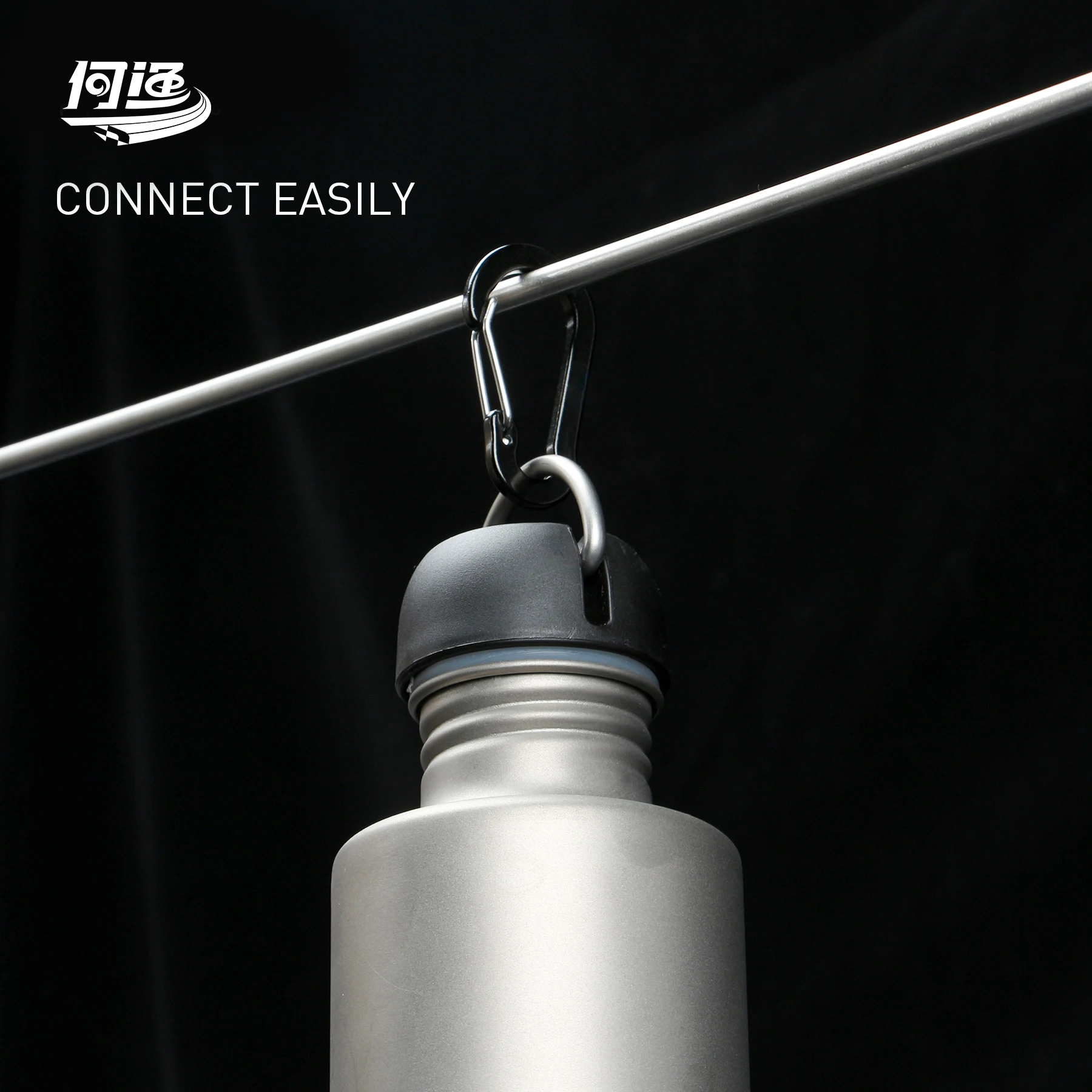 Multitool Keychain Argent 5cm 6inch Camping Hooks Dog Leash Camping Hiking Keyclip Carabiner Clips