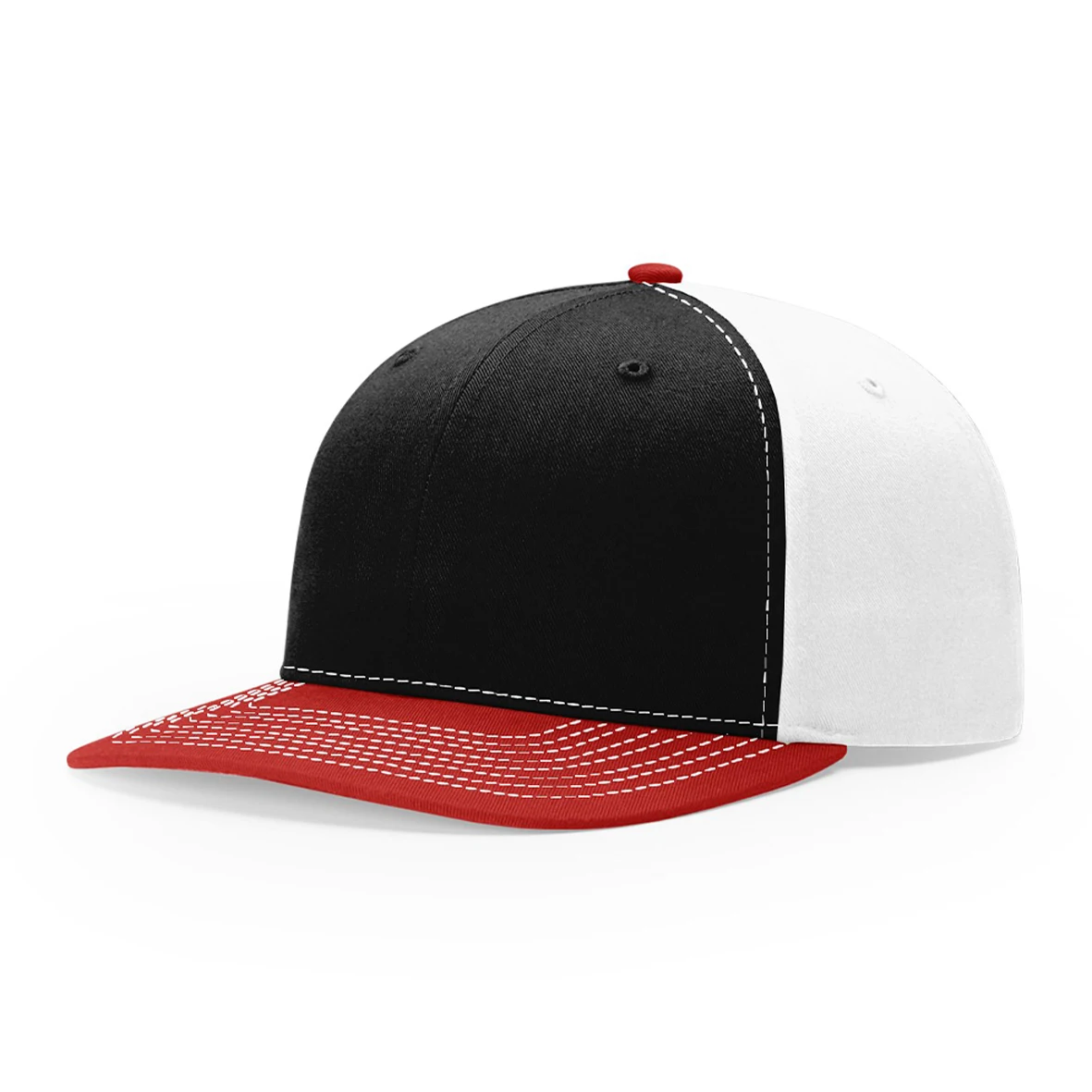 Custom Logo Blank Snapback Cap Mesh Plain Foam Front 6 Panel Curve Dark Green Trucker Hat