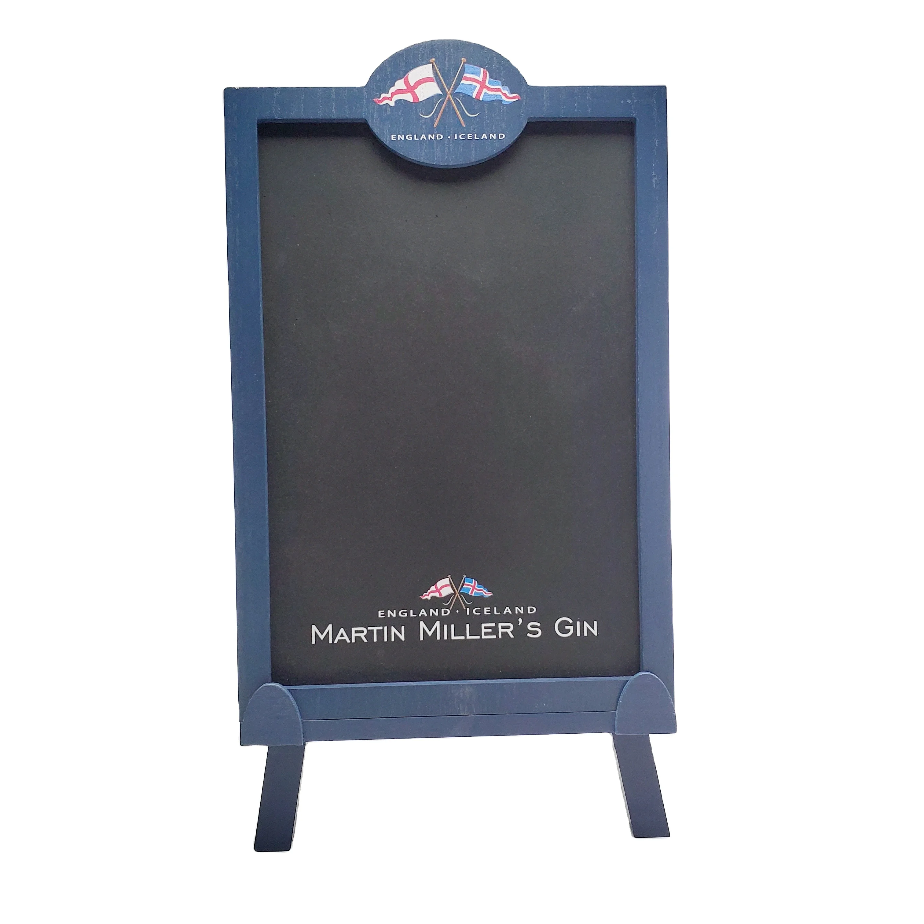 Wooden Framed Standing Chalkboard Sign (Rustic Brown)  Includes White Chalk Marker Magnetic Non-Porous Memo Board